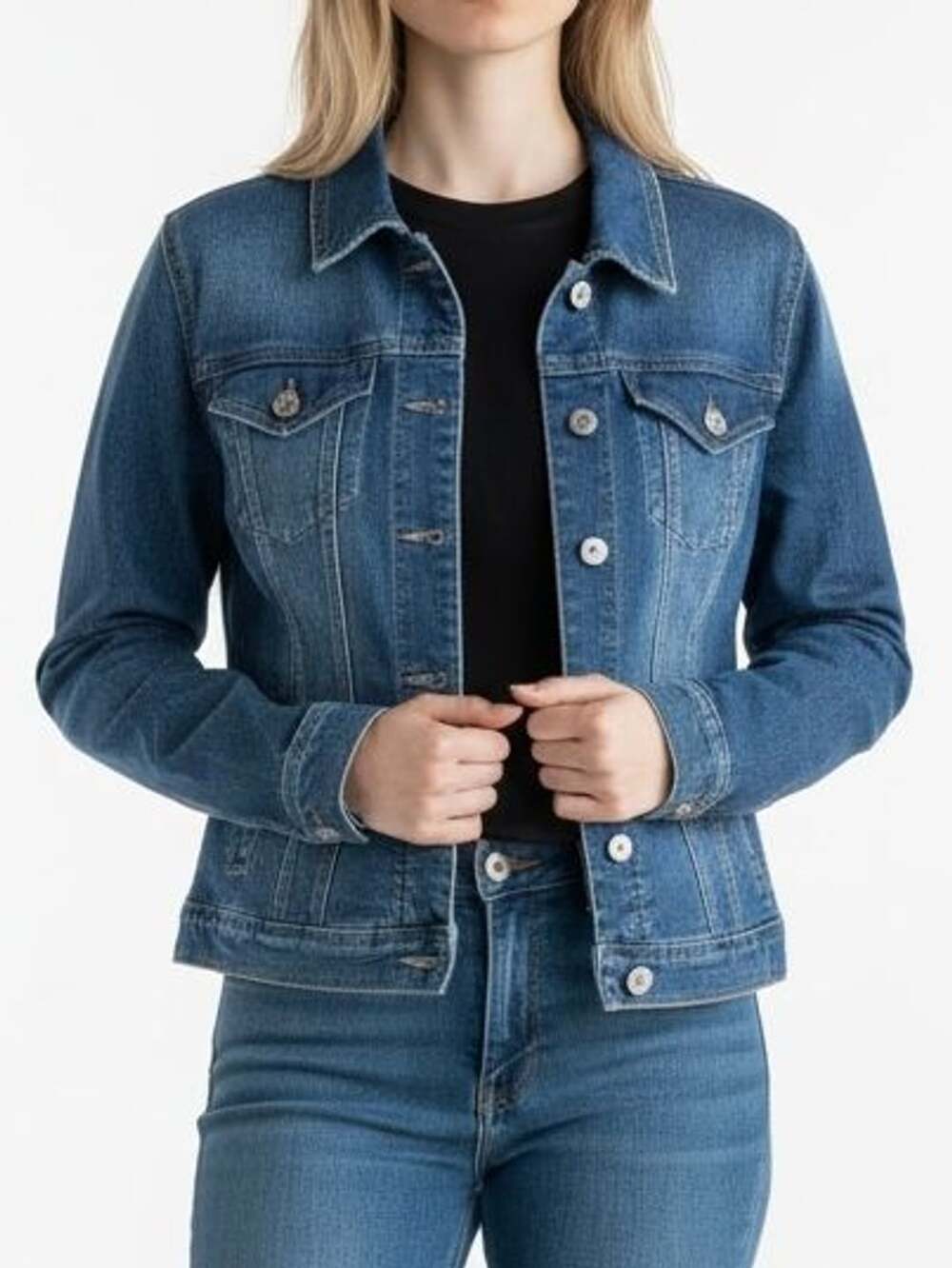 Style & Co. Classic Denim Jean Jacket Women’s Size S